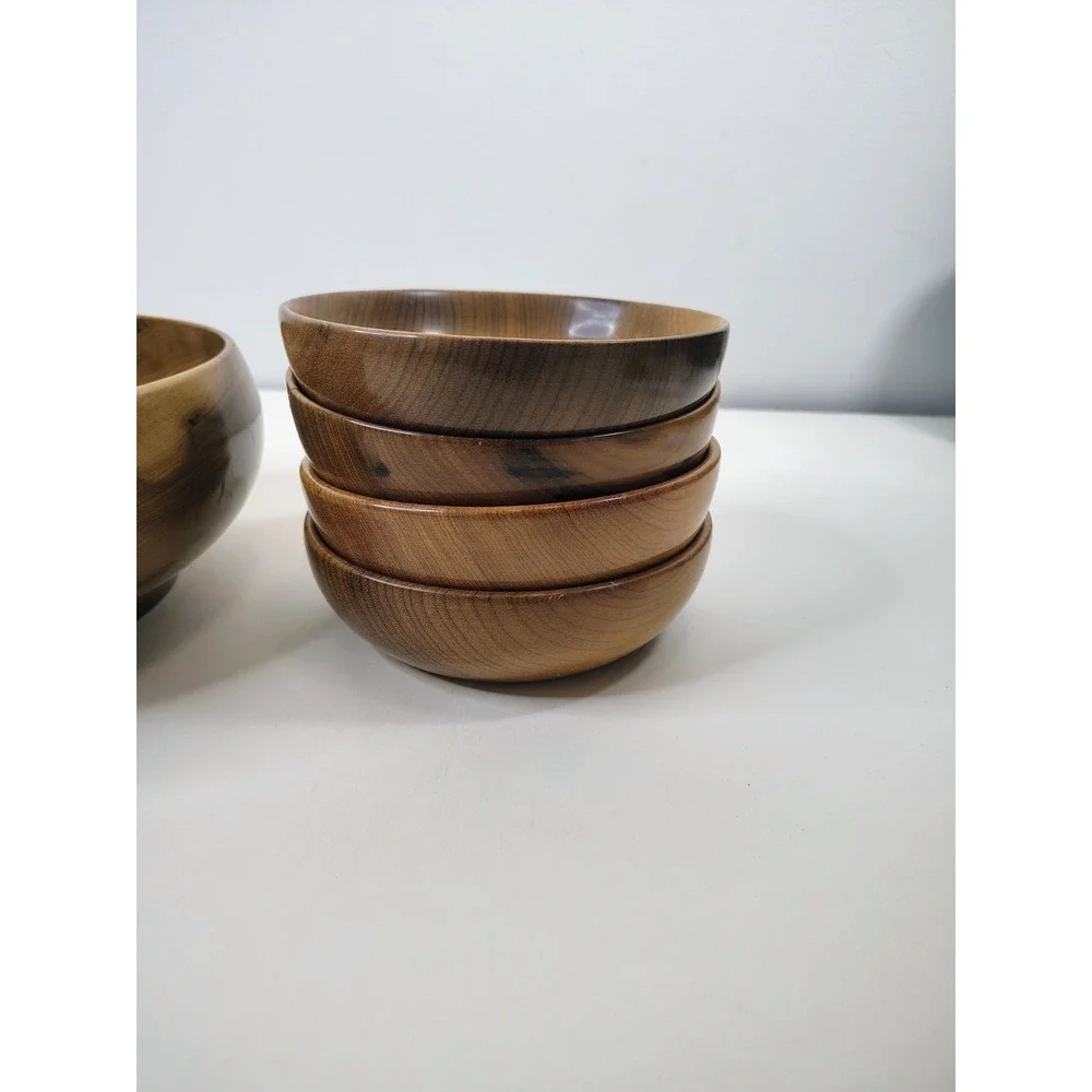 Vintage Myrtlewood Oregon Bowl Set of 4
